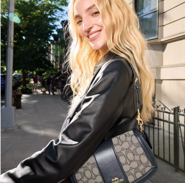 [Pre Order]- Coach Andrea Shoulder Bag In Signature Jacquard (Maple) - Image 4