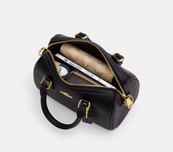 Coach Mini Rowan Crossbody Bag (Black) - Image 6