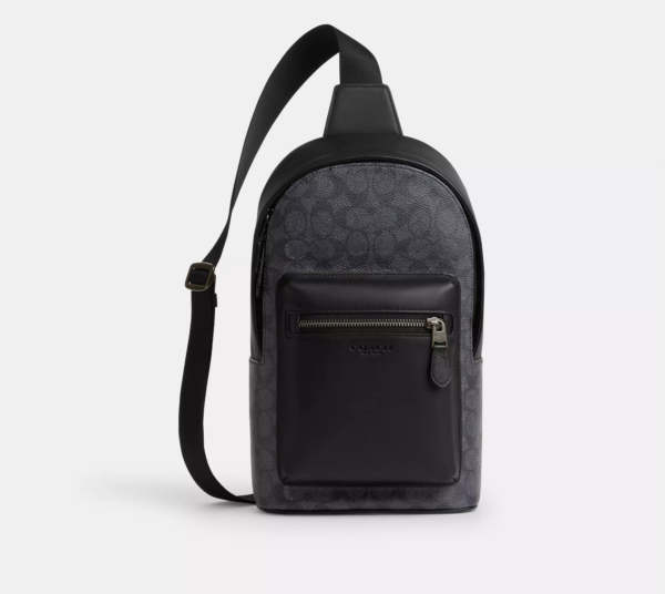 [Pre Order] - Coach West Pack In Signature Canvas (Charcoal)