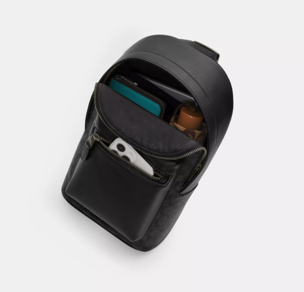 [Pre Order] - Coach West Pack In Signature Canvas (Charcoal) - Image 5