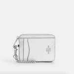 Coach Zip Card Case (Silver)