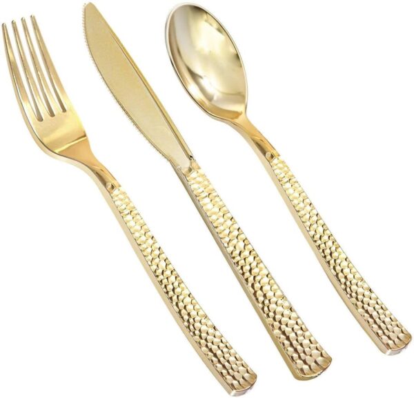 Eppibox X Sarah Shaber Premium 175 pcs Disposable Tableware Set (Gold) - EARLY BIRD - Image 2