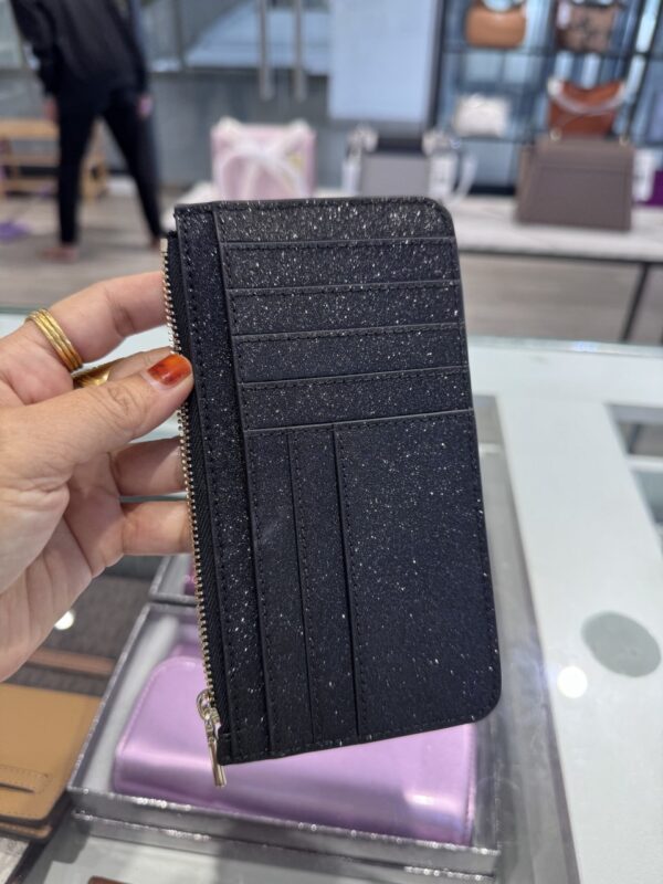 Kate Spade Kenzie Metallic Saffiano Limited Edition Large Slim Card Holder (Black) - Image 3