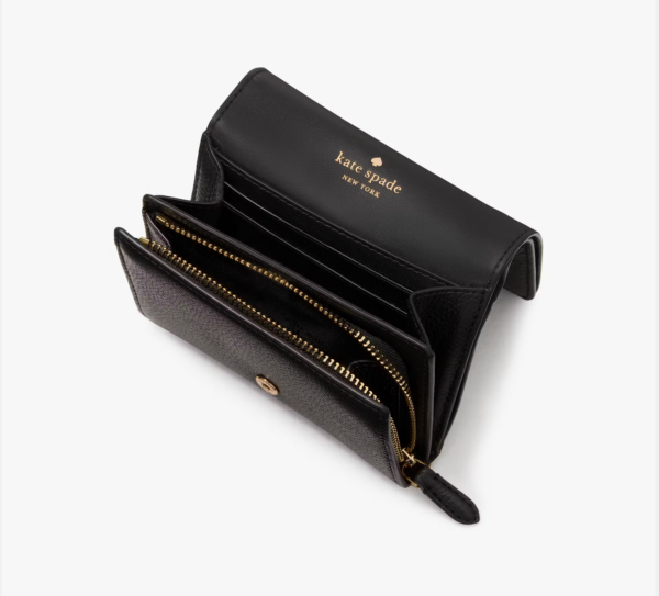 [Pre Order]- Kate Spade Kayla Small L-Zip Wallet (Black) - Image 3