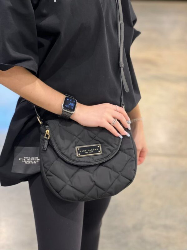 Marc Jacobs Preppy Quilted Nylon Mini Messenger Bag (Black) - Image 3