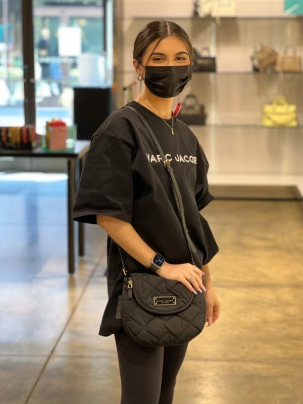 Marc Jacobs Preppy Quilted Nylon Mini Messenger Bag (Black) - Image 2