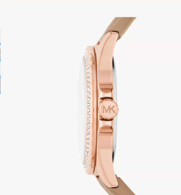 Michael Kors Mini Everest Three-Hand Luggage Suede Croco Leather Watch (MK4719) - Image 4