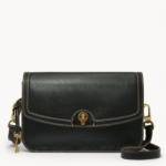 Fossil Ainsley Flap Crossbody (Black)