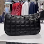 Michael Kors Carmela Quilted Crossbody (Black)