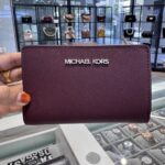 Michael Kors Medium Crossgrain Leather Wallet (Oxblood)