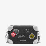 Michael Kors Jeanie Small Embellished Signature Logo Crossbody Bag (Black)