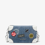 Michael Kors Jeanie Small Embellished Denim Crossbody Bag (Denim)