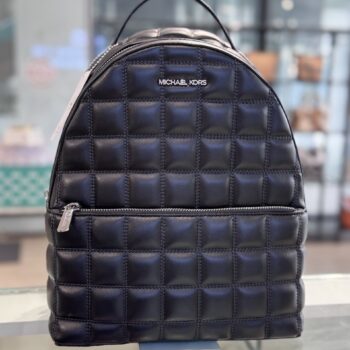 Michael Kors Sheila Medium Quilted Leather Backpack (Black)