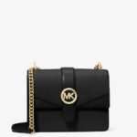 Michael Kors Greenwich Small Saffiano Leather Crossbody Bag(Black)
