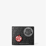 Michael Kors Cooper Embellished Signature Logo Billfold Wallet (Black)