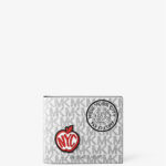 Michael Kors Cooper Embellished Signature Logo Billfold Wallet (White)