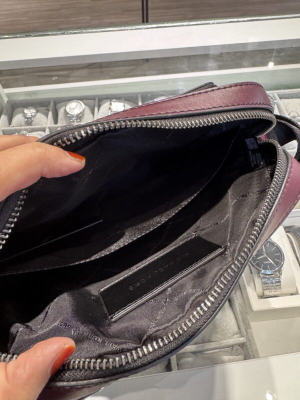 Michael Kors Cooper Pebbled Leather Utility Crossbody Bag (Oxblood) - Image 3
