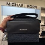 Michael Kors Cooper Medium Signature Logo Camera Bag (Admiral Blue)