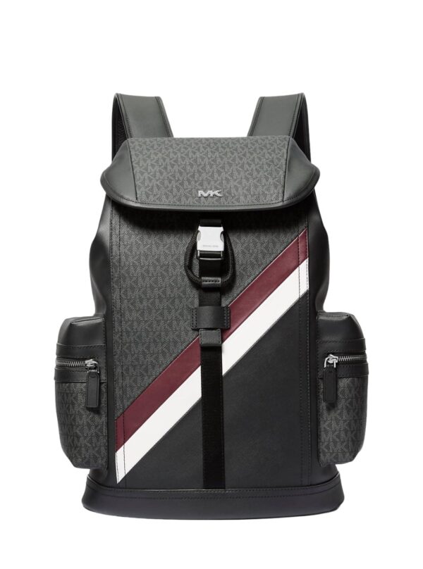 [Pre Order] - Michael Kors Rivington Logo Stripe Backpack (Black)