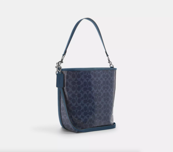 Coach City Large Bucket Bag In Signature Canvas (Dark Denim) - Image 2