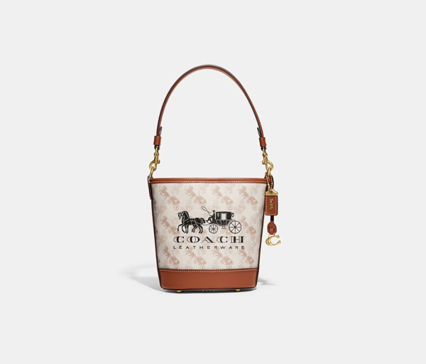 Coach Dakota Bucket 16 With Horse And Carriage (Vanilla) - Boutique Collection