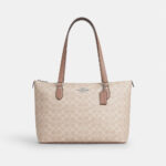 Coach Gallery Tote Bag In Signature Canvas (Sand Taupe)