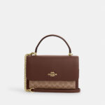 Coach Klare Top Handle Bag In Signature Canvas (Tan Brown)
