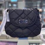 Marc Jacobs Preppy Quilted Nylon Large Messenger Bag (Black)