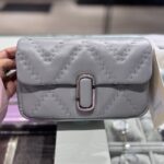 Marc Jacobs The Quilted Leather J Marc Mini Shoulder Bag (Rock Grey) - Boutique Collection