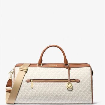Michael Kors Jet Set Travel Extra-Large Signature Logo Duffel Bag (Vanilla Brown)