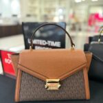 Michael Kors Whitney Medium Flap Top Handle Satchel (Brown)