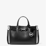 Michael Kors Carson Small Pebbled Leather Satchel (Black)