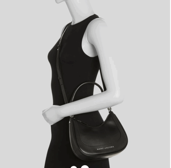 Marc Jacobs Small Hobo Leather Bag (Black) - Image 3