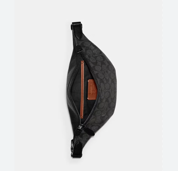 Coach Charter Belt Bag 7 In Signature Canvas (Charcoal)- Boutique Collection - Image 6