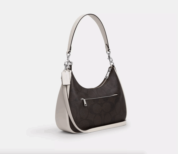[Pre Order]-Coach Teri Hobo In Signature Canvas With Coach Graphic (Walnut Chalk) - Image 5