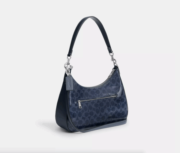 [Pre Order]-Coach Teri Hobo Bag In Signature Canvas (Dark Denim) - Image 5