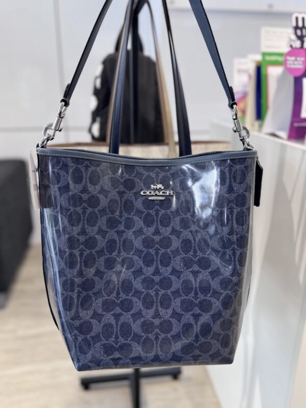 Coach City Large Bucket Bag In Signature Canvas (Dark Denim) - Image 6
