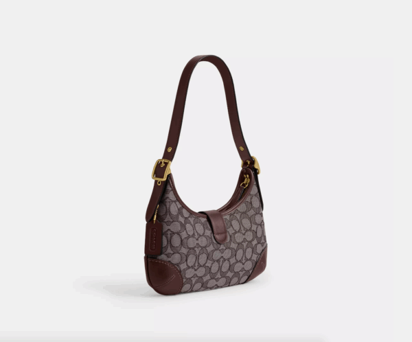[Pre Order]- Coach Hamptons Hobo Bag In Signature Jacquard (Oak Maple) Boutique Collection - Image 7