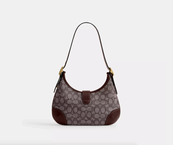 [Pre Order]- Coach Hamptons Hobo Bag In Signature Jacquard (Oak Maple) Boutique Collection - Image 6