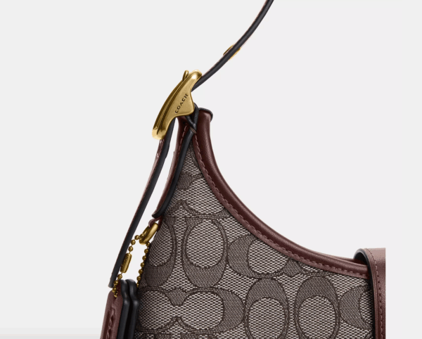 [Pre Order]- Coach Hamptons Hobo Bag In Signature Jacquard (Oak Maple) Boutique Collection - Image 4