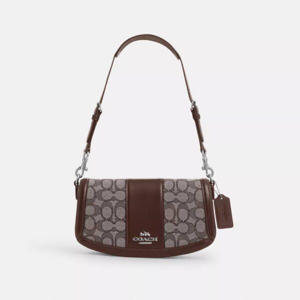 [Pre Order]- Coach Andrea Shoulder Bag In Signature Jacquard (Maple)