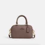 Coach Satchel Crossbody In Smooth Leather (Dark Stone)
