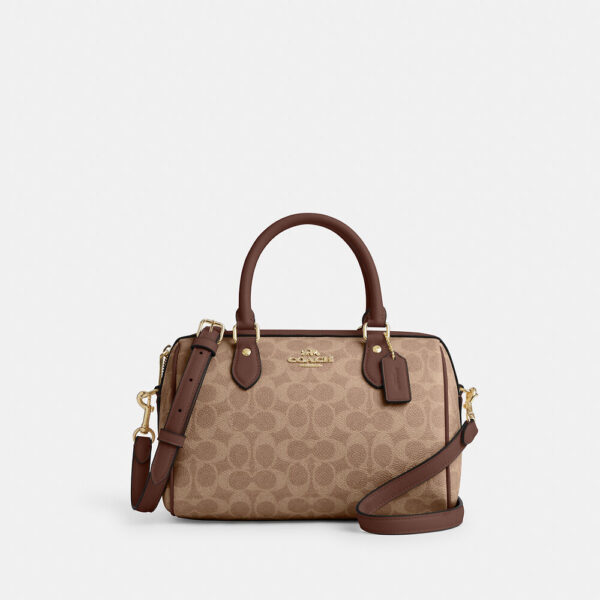[Pre Order]- Coach Rowan Satchel Bag In Signature Canvas (Tan Brown)