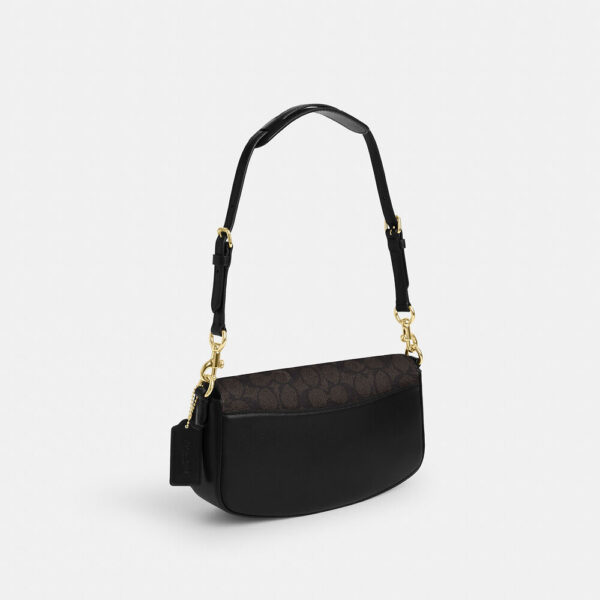 [Pre Order]- Coach Andrea Shoulder Bag In Signature Canvas (Walnut Black) - Image 3