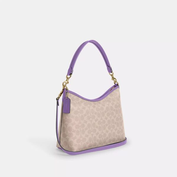 [Pre Order]- Coach Laurel Shoulder Bag In Signature Canvas (Lilac) - Image 2