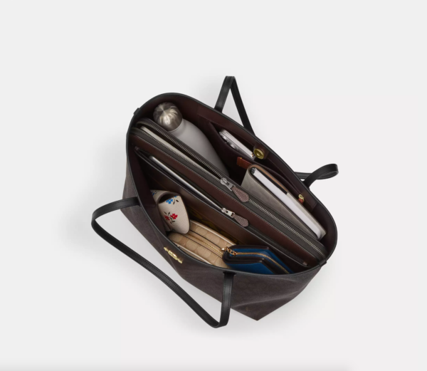 [Pre Order]- Coach City Tote Bag In Signature Canvas (Dark Denim) - Image 2