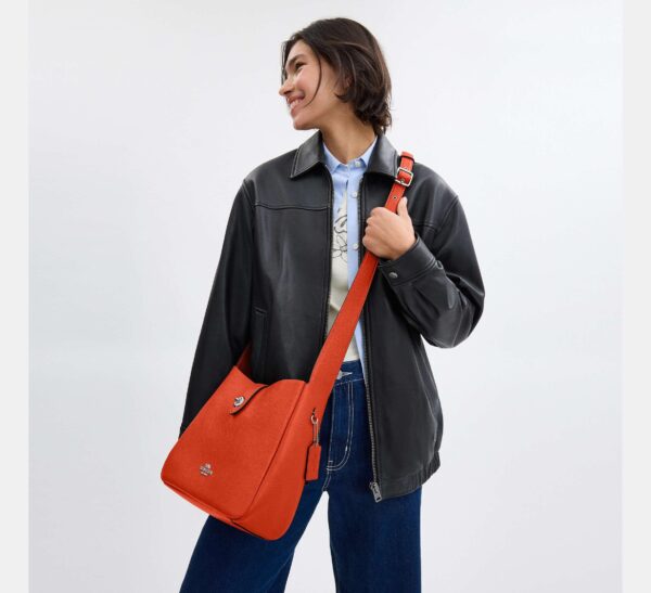 [Pre Order]- Coach Hadley Convertible Crossbody Bag (Deep Orange) - Image 4