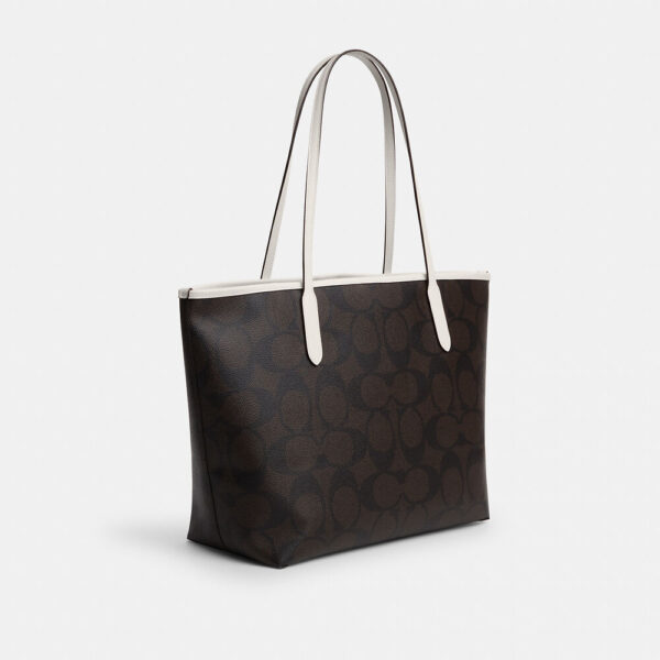 [Pre Order]- Coach City Tote Bag With Coach Graphic (Walnut) - Image 4
