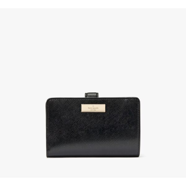 [Pre Order]- Kate Spade Kenzie Boxed Medium Compact Wallet (Black) - Image 3