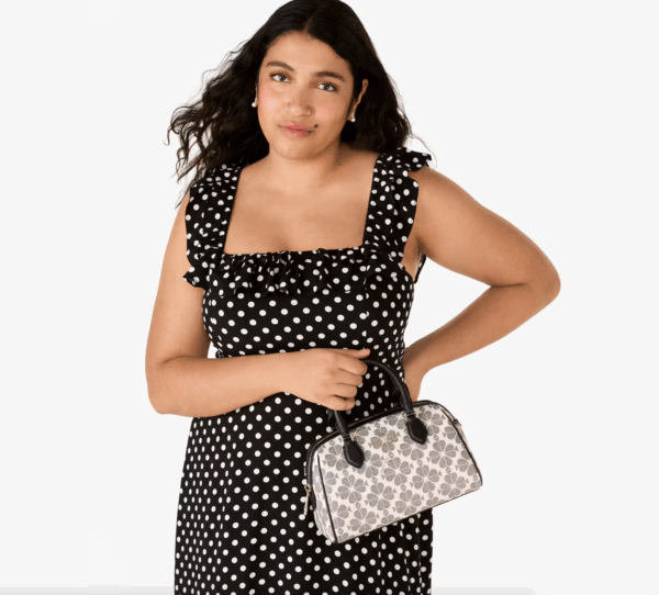 Kate Spade Spade Flower Small Dolly Duffle (Black Multi) - Image 2